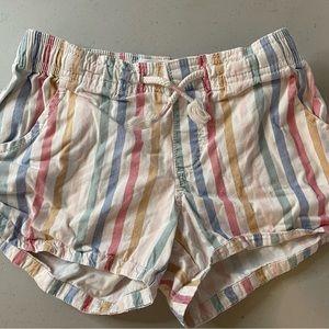 Girls Old navy striped shorts size M 8